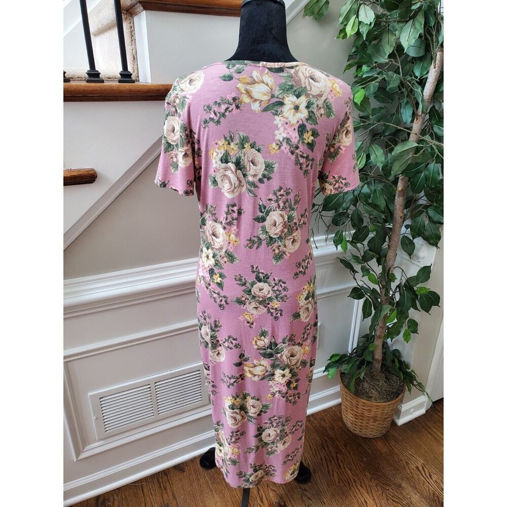 Sweet Claire Women's‎ Pink Polyester Round Neck Half Sleeve Knee Length Dress L - Picture 7 of 10